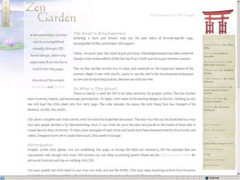csszengarden.com homepage